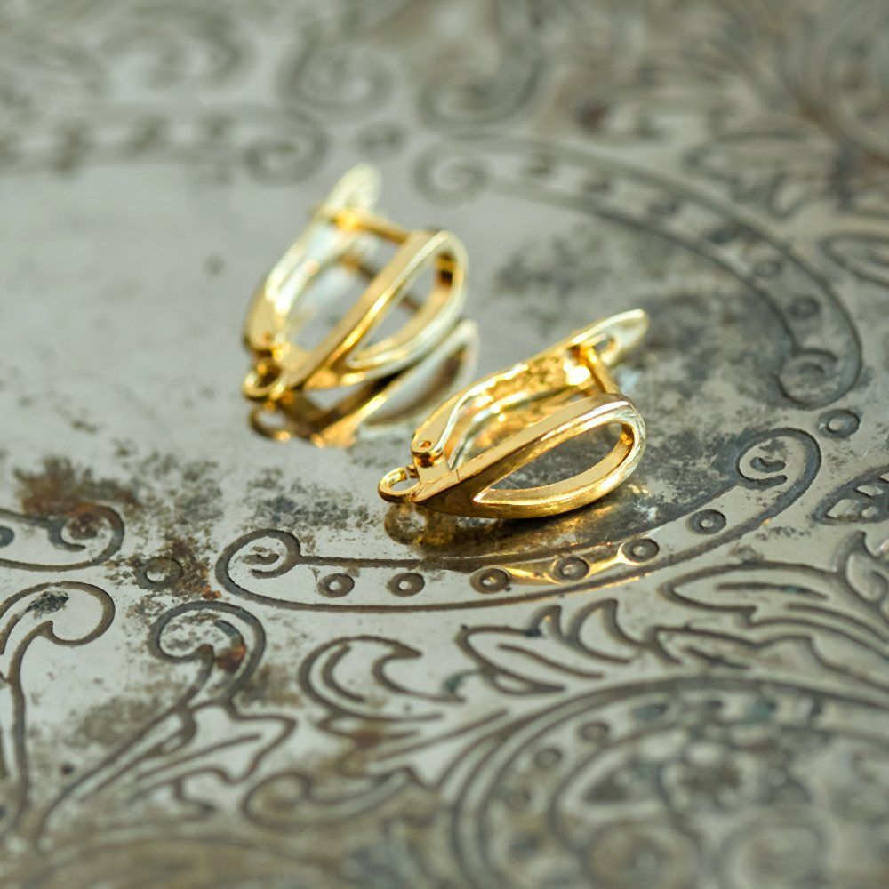 швензы "петля", покрытие позолота, 19x13.5x6 мм 