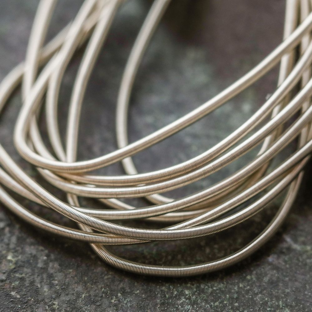 канитель мягкая, цвет бледное золото, 1 мм