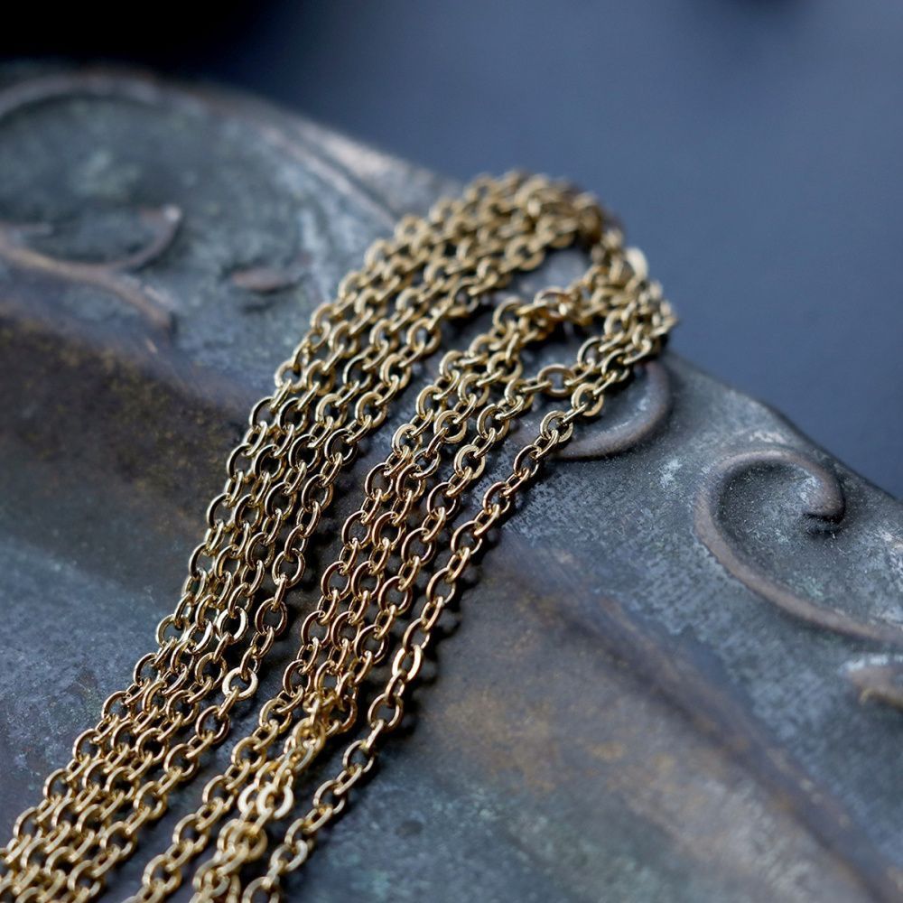 цепочка "овал 304", цвет золото, звено 2.5x2x0.5 мм