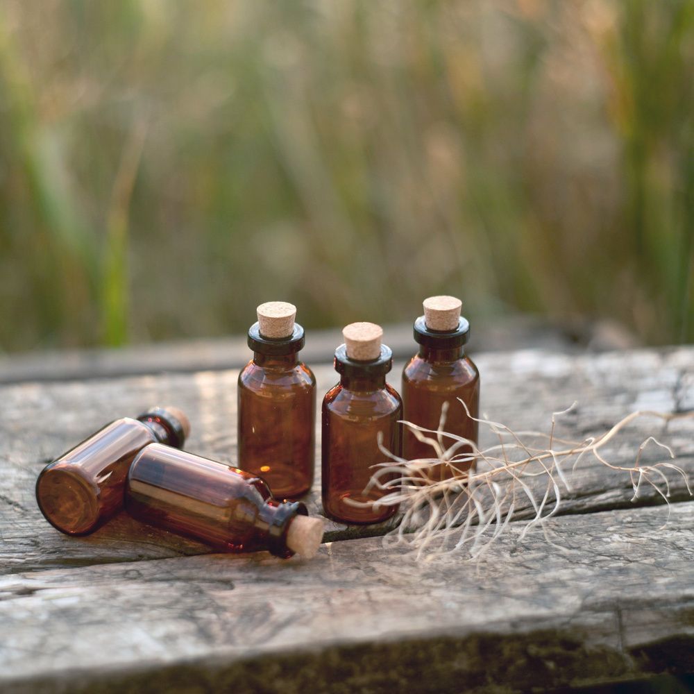 бутылочка с крышкой, коричневый, 18x40 мм