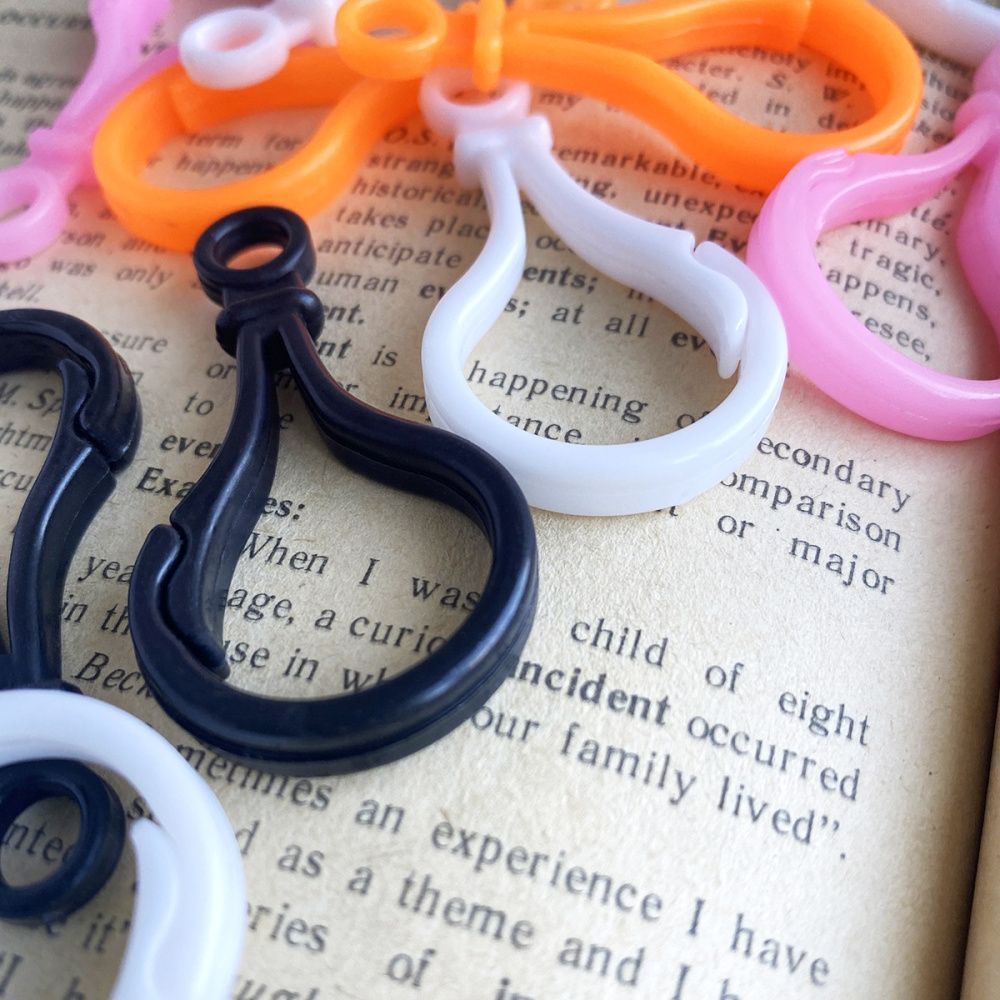 карабин для брелоков, акрил, цветовой микс, 51х25х3 мм