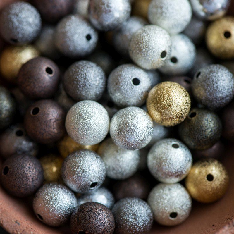 бусина, металл "звездная пыль" 12, цветовой микс, 12 мм