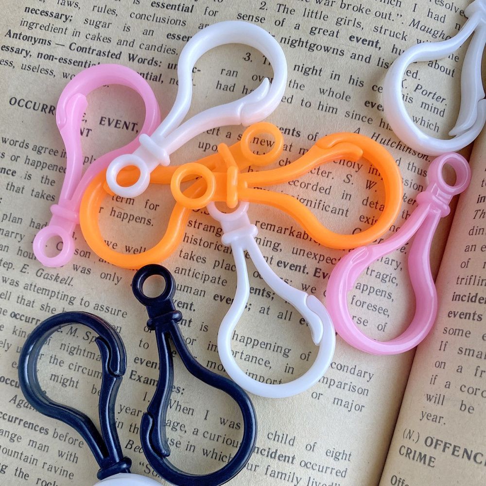 карабин для брелоков, акрил, цветовой микс, 51х25х3 мм