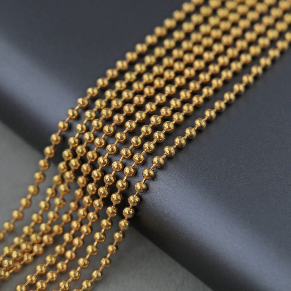 цепочка "шарик", цвет золото, шарик 1.5 мм