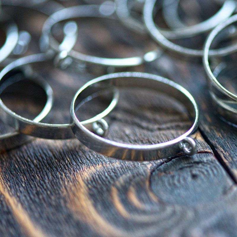 сеттинг-рамка "раунд", цвет платина, 38x34.5x5 мм