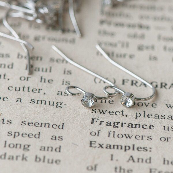 швензы "глэм", цвет платина, 21х10х0.8 мм