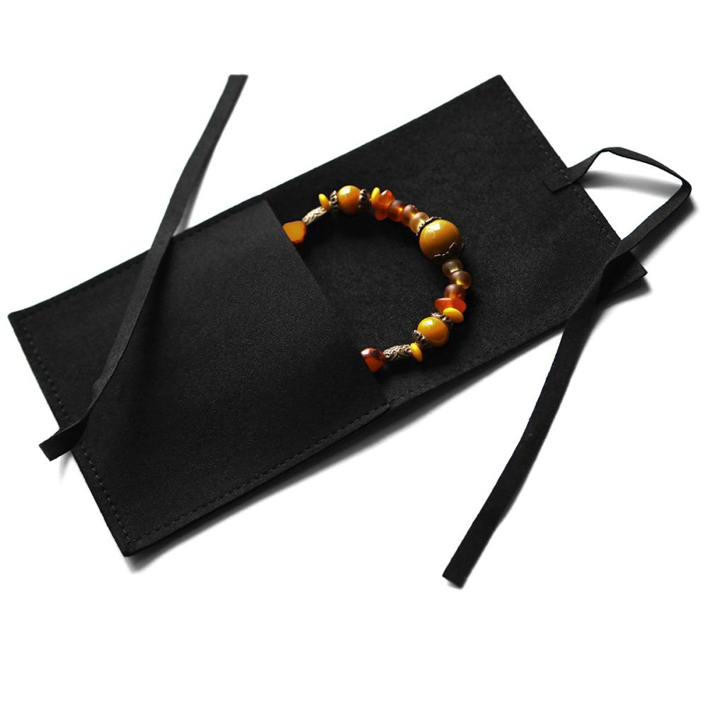 конверт для украшений, микрофибра, цвет черный, 80х80 мм