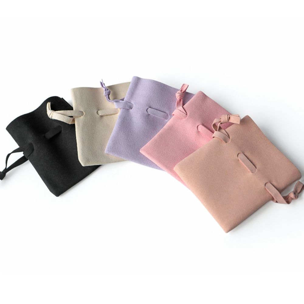 мешочек для украшений, микрофибра, цвет розовый, 8x7 см