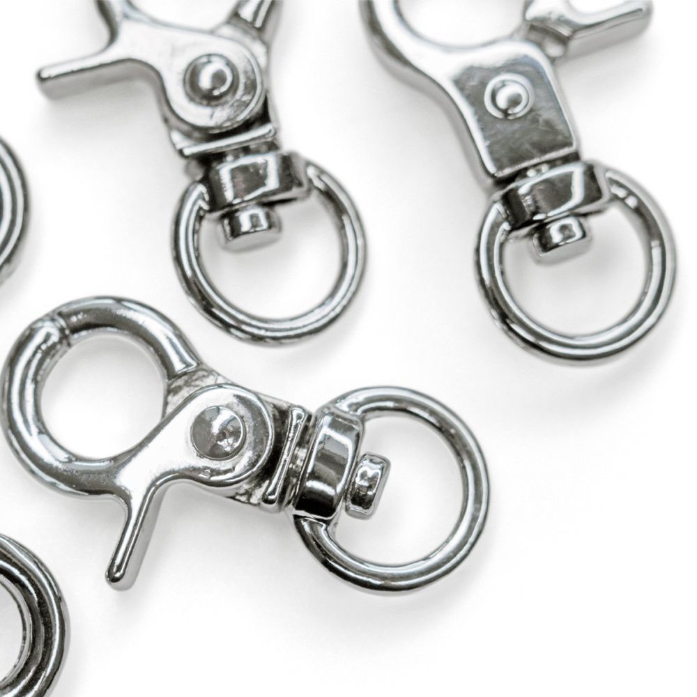 карабин, цвет платина, для брелоков, 30 мм