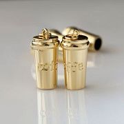 Подвеска металл "Стаканчик кофе", позолота, 22.5x10.5 мм