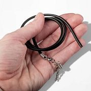 Основа для ожерелья с замком, резина, цвет черный, 431х3 мм