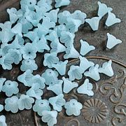 Бусина, акрил "Колокольчик", матовая, цвет аквамарин, 14x10 мм