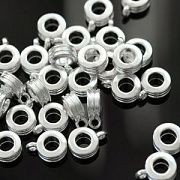 Бейл "Бублик", цвет серебро, 9х12х4 мм