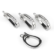 Бейл "Адель", покрытие платина/цирконий, 17x10x2.5 мм