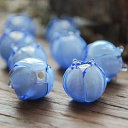 Бусина, Мурано "Бутончик", светло-барвинковый, 13х12 мм