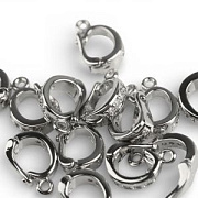 Бейл-подвес "Адель", с цирконием, цвет платина, 10.5x7x3 мм