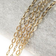 Цепочка "Текстура", позолота, звено 6.2x3.3x0.5 мм