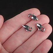 Замочек-лобстер, 304 Stainless Steel, цвет стальной, 13x6.5x3.5 мм