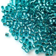 Бисер "Радуга", рубка, цвет бирюзово-голубой/серебрение (уп 7 г)