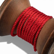 Шнур витой из нейлона, цвет красный, 1.5 мм