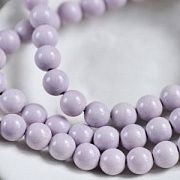 Бусина имитация нефрита 8, цвет сиреневый, колорир., 8 мм (стренд 12 шт.)