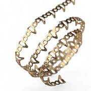 Проволока медная ободковая, цвет св.золото, 1.7-3.6x0.3 мм, 1 м