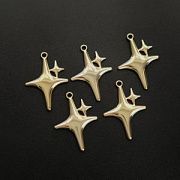Подвеска сталь "Утренняя звезда", позолота, 36x26x3 мм