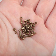 Наконечник для цепочки, цвет античная бронза, 7х2.5 мм (уп 30 +/-2 шт)