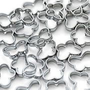 Рамка для бусин "Бабочка", цвет платина, 13x17.5x5x4 мм