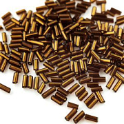 Бисер "Радуга", рубка, цвет коньячный/серебрение (уп 7 г)