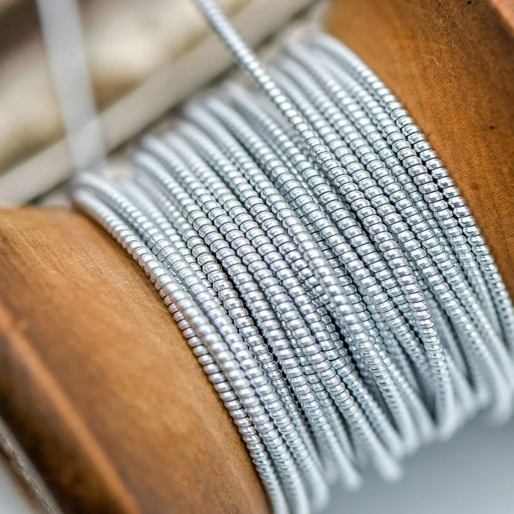 канитель жесткая, цвет серебро, 1.3 мм