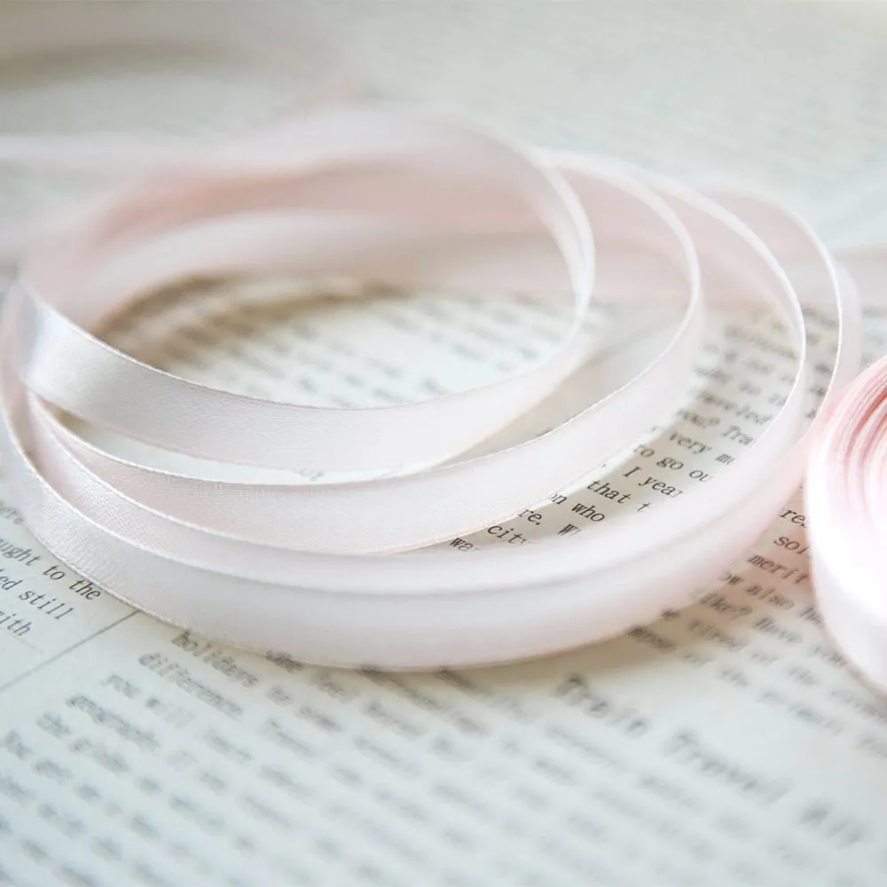 лента, атлас, цвет розовый светлый, ширина 10 мм ленты