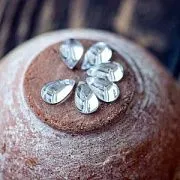 Стразы пришивные "Капля", акрил, цвет прозрачный, 15х9х6