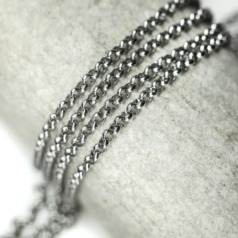 цепочка "раунд 304", цвет стальной, звено 3x1 мм