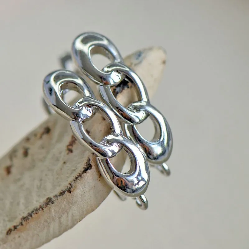 швензы "цепь", покрытие платиной, 18.5x5.5x12.5 мм 