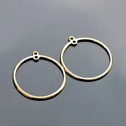 Коннектор "Ринг", позолота,  27.5x25x1 мм
