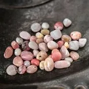 Бусина опал розовый галтовка, цвет розовый, размер 7-9x5-8 мм