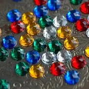Стразы пришивные "Грани", акрил, круглые, цветовой микс, 10х4