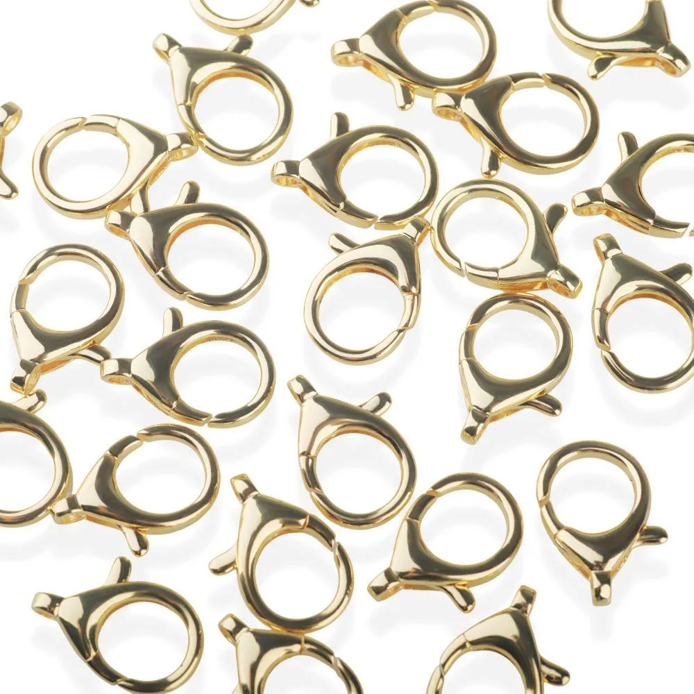 замочек-лобстер, позолота, 20x15x4.5 мм