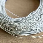 Канитель жесткая, цвет серебро, 1 мм