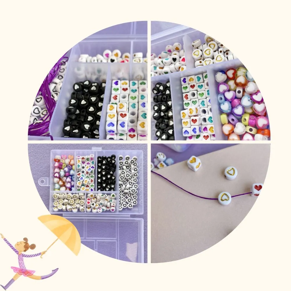 набор бусин в органайзере "виолетта"