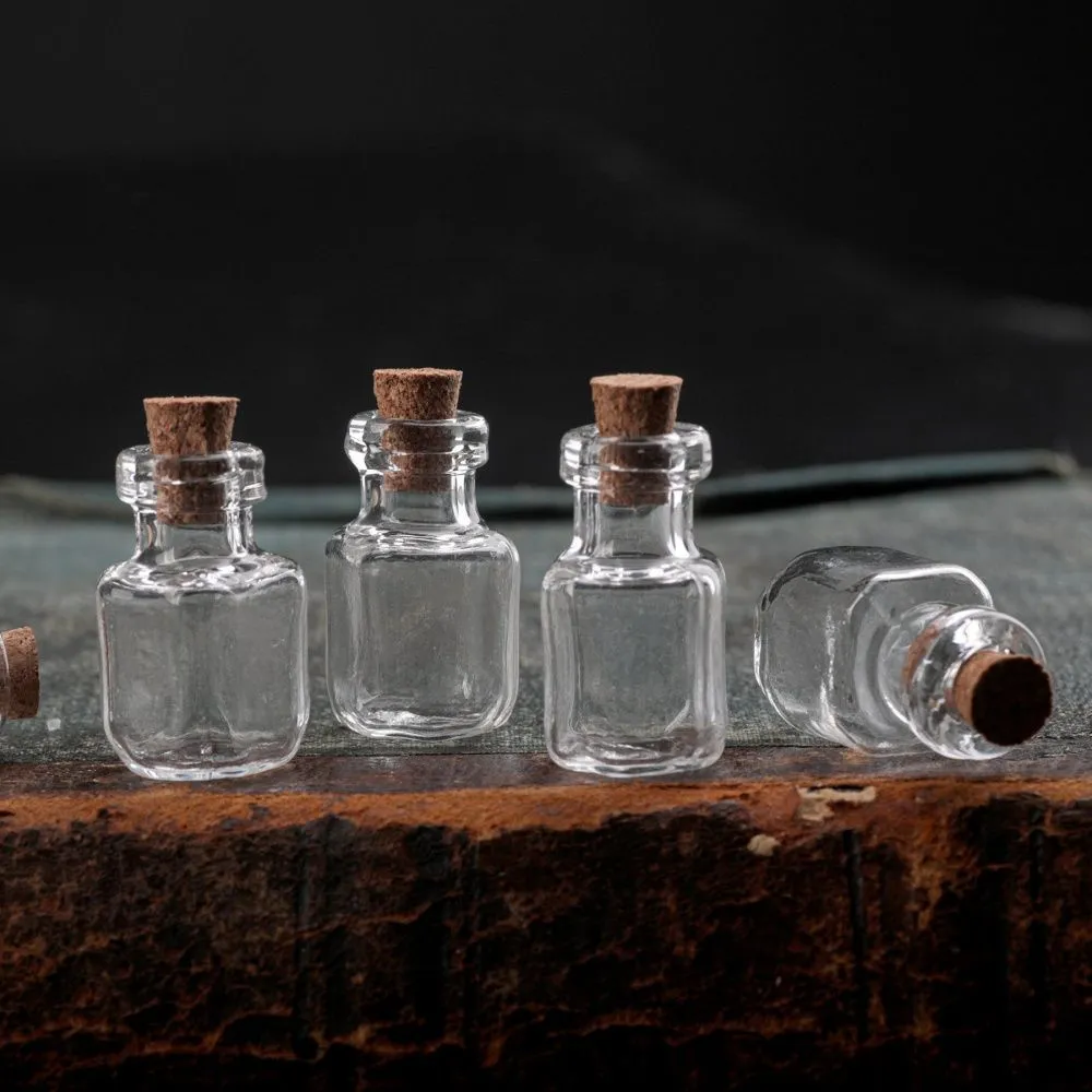 бутылочка с крышкой, прозрачная, 25x14x14 мм