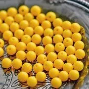 Бусина, акрил 8, цвет желтый желтковый, 8 мм