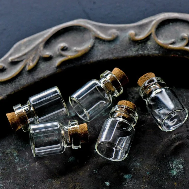 бутылочка с крышкой, прозрачная, 22x15 мм