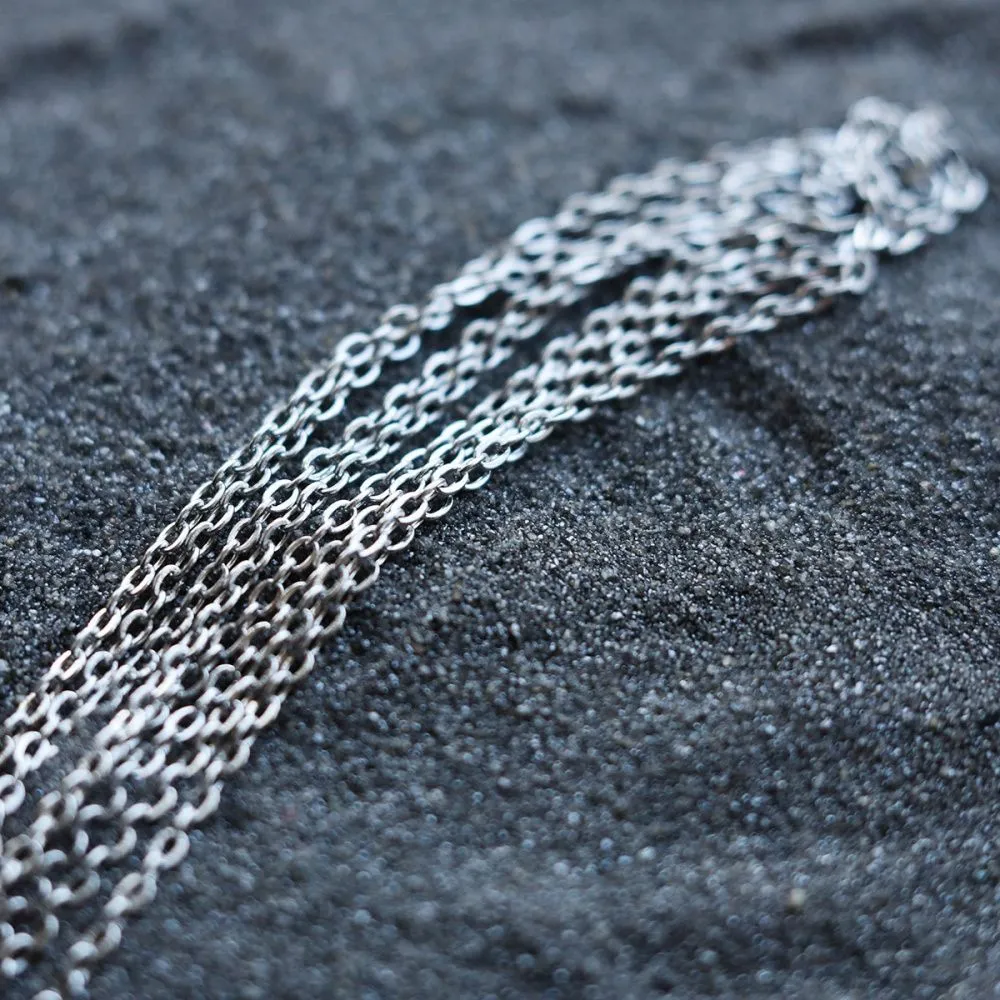 цепочка "кросс 304", цвет стальной, звено 2x1.5 мм