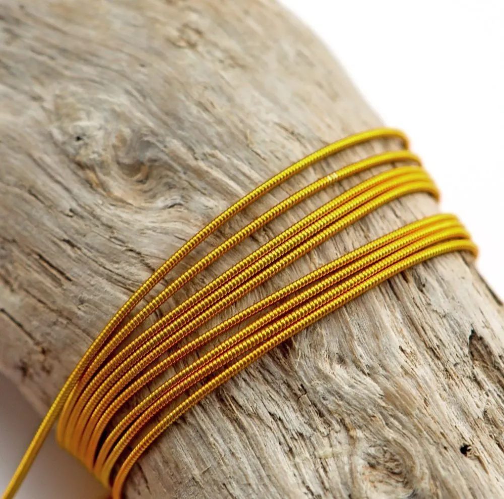 канитель жесткая, цвет насыщенное темное золото, 1 мм