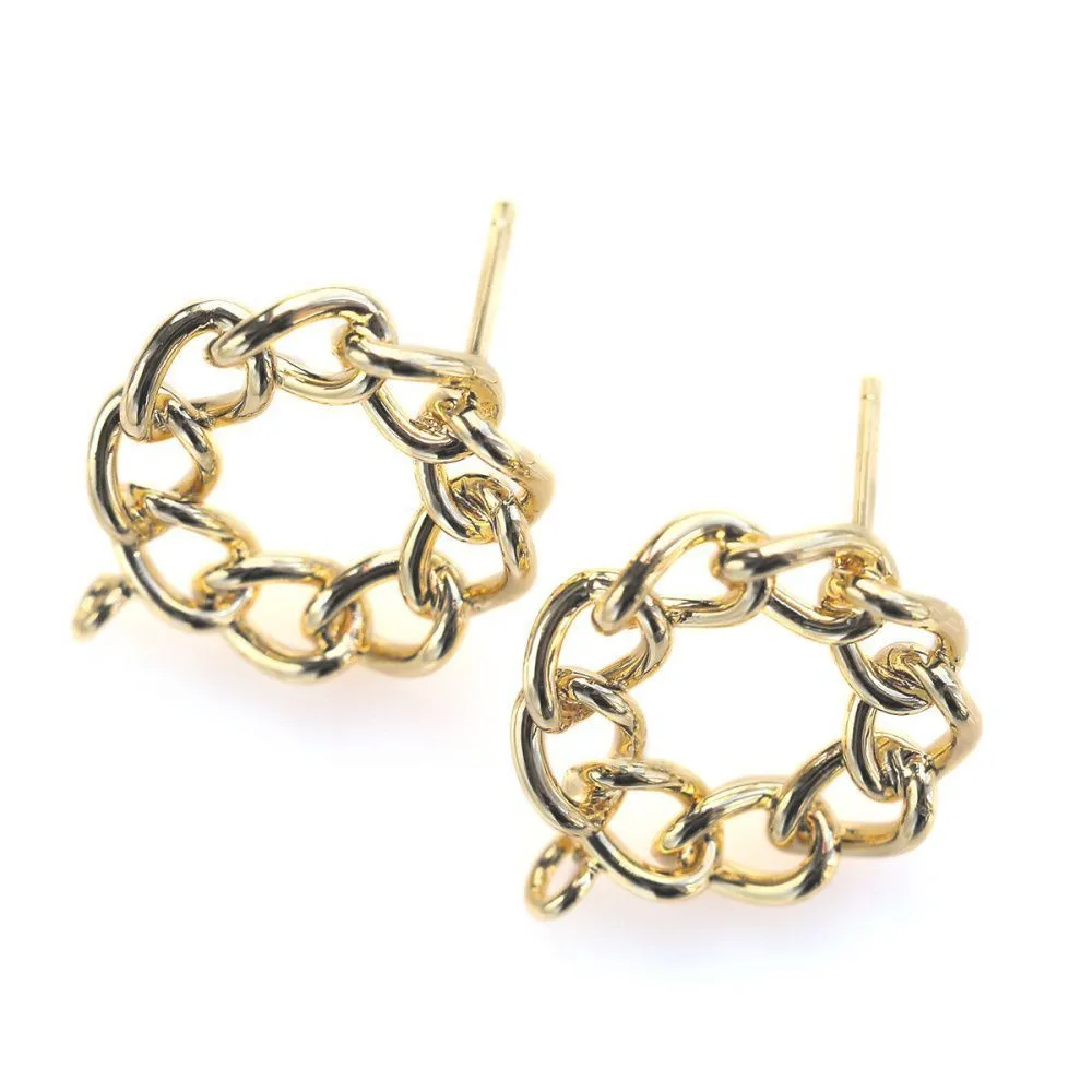 пуссеты "армор", позолоченные, 20x17 мм