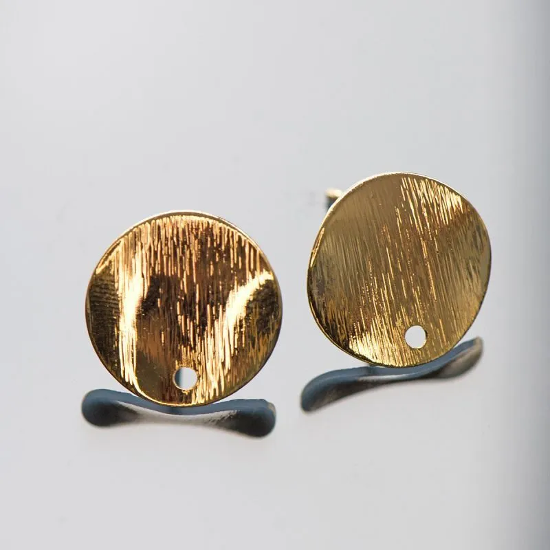 пуссеты "раунд-скратч", позолоченные, 12 мм