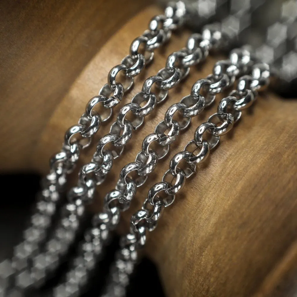 цепочка "раунд 304", цвет стальной, звено 3x1 мм