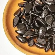 Стразы пришивные "Капля", акрил, капля, цвет черный, 15х9х6 мм